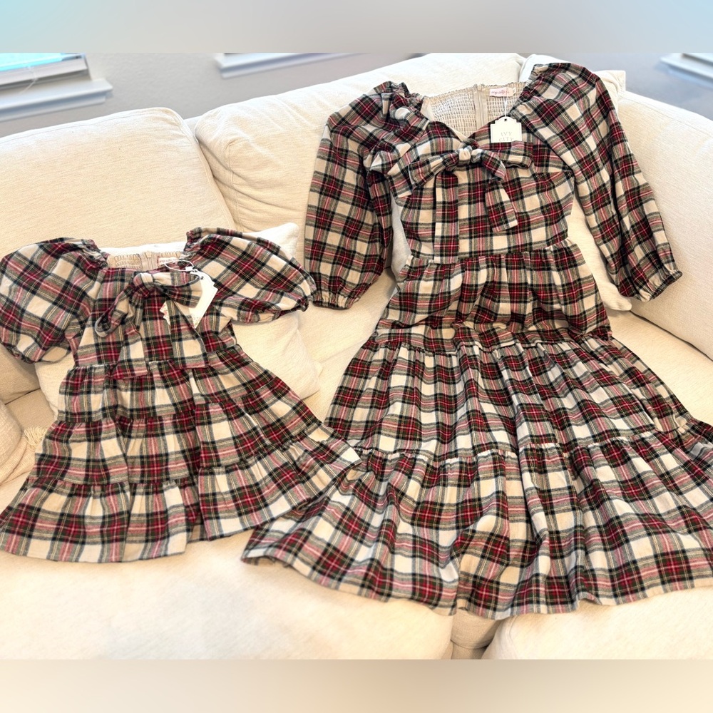 NWT Ivy City Co. Plaid Girls Dress 2T “Mommy + Me” matching